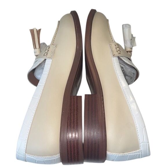 Fanco Sarto Carolyn Ivory and White Tassel Loafers Size 8.5 NWOB - Picture 8 of 11